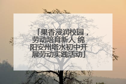 果香浸润校园，劳动培育新人 绵阳安州塔水初中开展劳动实践活动