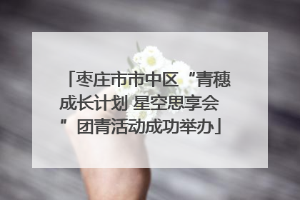 枣庄市市中区“青穗成长计划 星空思享会”团青活动成功举办