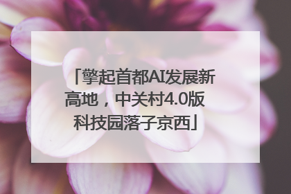 擎起首都AI发展新高地，中关村4.0版科技园落子京西