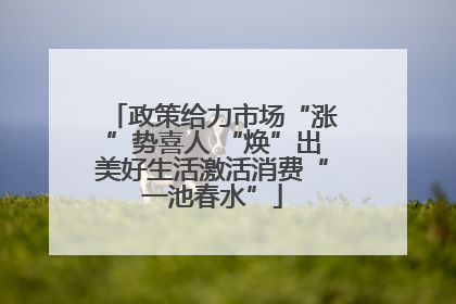 政策给力市场“涨”势喜人 “焕”出美好生活激活消费“一池春水”