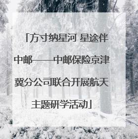 方寸纳星河 星途伴中邮——中邮保险京津冀分公司联合开展航天主题研学活动
