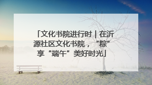 文化书院进行时｜在沂源社区文化书院，“粽”享“端午”美好时光
