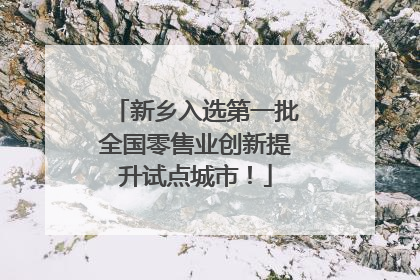 新乡入选第一批全国零售业创新提升试点城市！