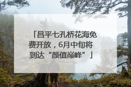 昌平七孔桥花海免费开放，6月中旬将到达“颜值巅峰”