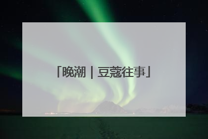 晚潮|豆蔻往事