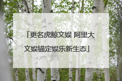 更名虎鲸文娱 阿里大文娱锚定娱乐新生态