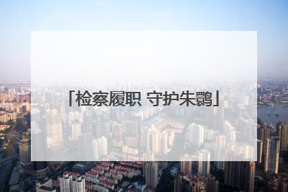 检察履职 守护朱鹮