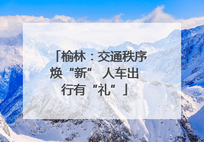 榆林：交通秩序焕“新” 人车出行有“礼”