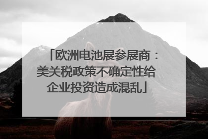 欧洲电池展参展商：美关税政策不确定性给企业投资造成混乱