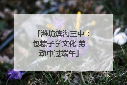 潍坊滨海三中：包粽子学文化 劳动中过端午