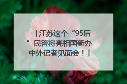 江苏这个“95后”民警将亮相国新办中外记者见面会！