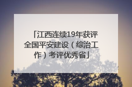 江西连续19年获评全国平安建设（综治工作）考评优秀省