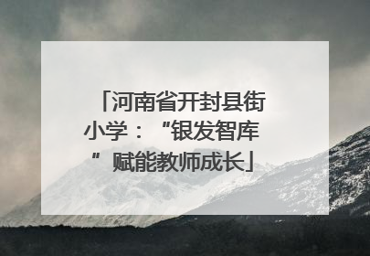 河南省开封县街小学：“银发智库”赋能教师成长