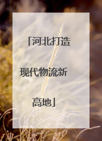河北打造现代物流新高地