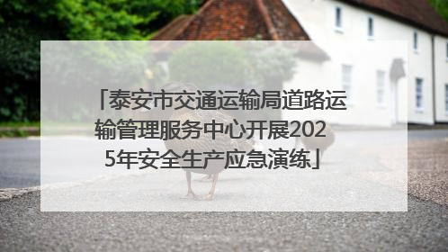 泰安市交通运输局道路运输管理服务中心开展2025年安全生产应急演练