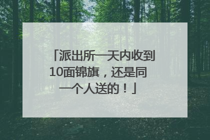 派出所一天内收到10面锦旗，还是同一个人送的！