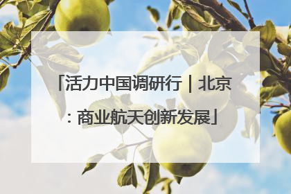 活力中国调研行｜北京：商业航天创新发展