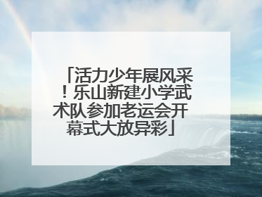活力少年展风采！乐山新建小学武术队参加老运会开幕式大放异彩