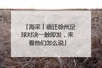 海采丨宿迁徐州足球对决一触即发，来看他们怎么说