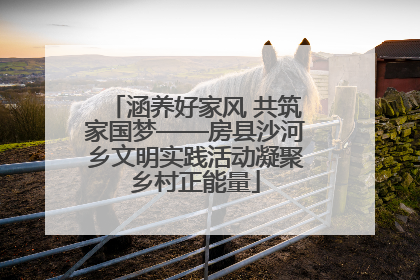 涵养好家风 共筑家国梦——房县沙河乡文明实践活动凝聚乡村正能量