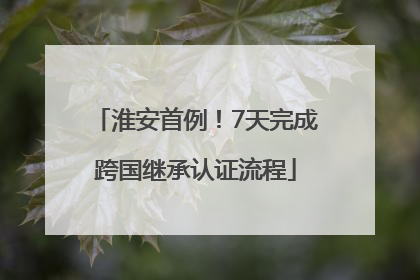 淮安首例！7天完成跨国继承认证流程