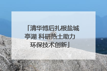 清华博后扎根盐城亭湖 科研热土助力环保技术创新