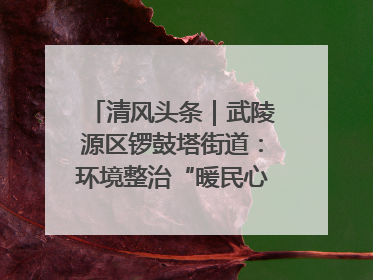 清风头条｜武陵源区锣鼓塔街道：环境整治“暖民心” 辖区面貌“靓”起来