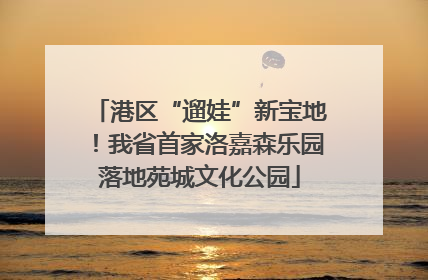 港区“遛娃”新宝地！我省首家洛嘉森乐园落地苑城文化公园