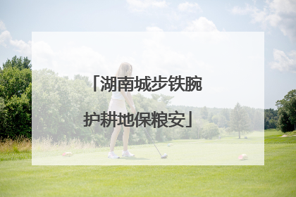 湖南城步铁腕护耕地保粮安