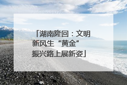 湖南隆回：文明新风生“黄金” 振兴路上展新姿
