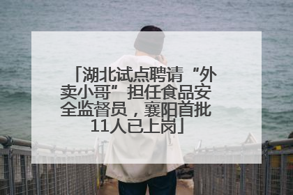 湖北试点聘请“外卖小哥”担任食品安全监督员，襄阳首批11人已上岗