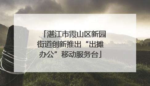 湛江市霞山区新园街道创新推出“出摊办公”移动服务台
