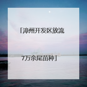 漳州开发区放流7万余尾苗种
