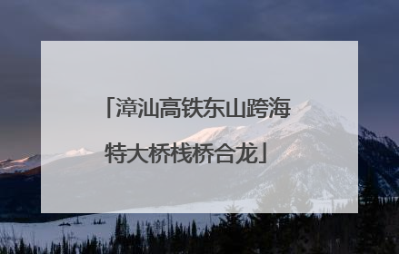 漳汕高铁东山跨海特大桥栈桥合龙