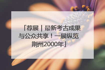 荐展｜最新考古成果与公众共享！一展纵览荆州2000年