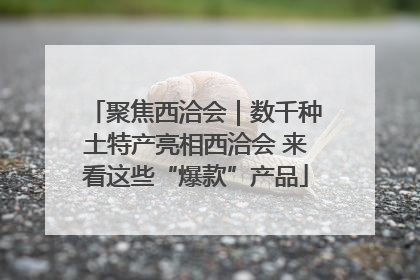 聚焦西洽会｜数千种土特产亮相西洽会 来看这些“爆款”产品