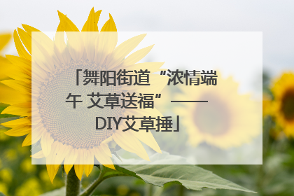 舞阳街道“浓情端午 艾草送福”——DIY艾草捶