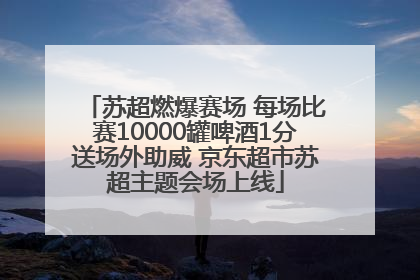 苏超燃爆赛场 每场比赛10000罐啤酒1分送场外助威 京东超市苏超主题会场上线