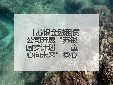 苏银金融租赁公司开展“苏银圆梦计划——童心向未来”微心愿捐赠活动