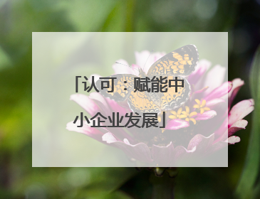 认可：赋能中小企业发展