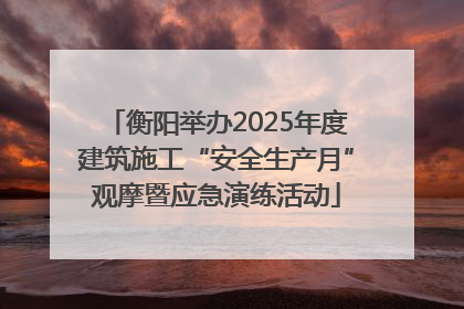 衡阳举办2025年度建筑施工“安全生产月”观摩暨应急演练活动