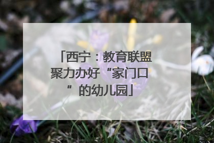 西宁：教育联盟聚力办好“家门口”的幼儿园