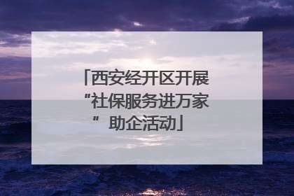 西安经开区开展“社保服务进万家”助企活动
