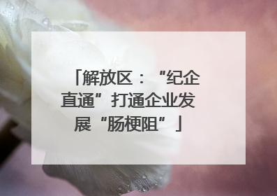 解放区：“纪企直通”打通企业发展“肠梗阻”