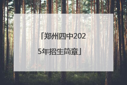 郑州四中2025年招生简章