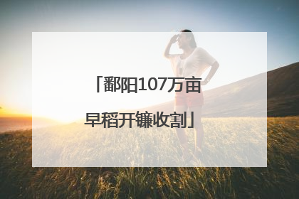 鄱阳107万亩早稻开镰收割