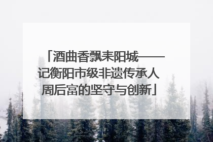 酒曲香飘耒阳城——记衡阳市级非遗传承人周后富的坚守与创新