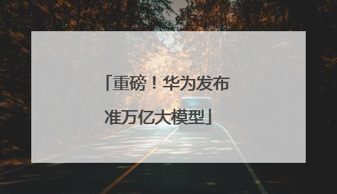 重磅！华为发布准万亿大模型