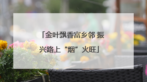 金叶飘香富乡邻 振兴路上“烟”火旺