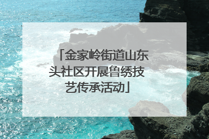 金家岭街道山东头社区开展鲁绣技艺传承活动